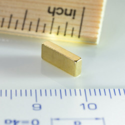 Neodímium hasáb mágnes 10x4x2 Au 80 °C, VMM10-N50