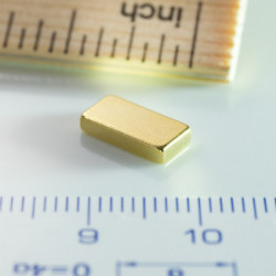 Neodímium hasáb mágnes 10x5x2 Au 80 °C, VMM10-N50