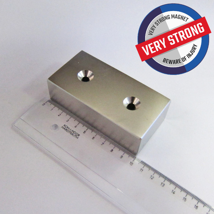Neodímium hasáb mágnes 100x50x30 N 80 °C, VMM10