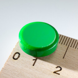 Színes kör alakú mágnes 16x5 zöld