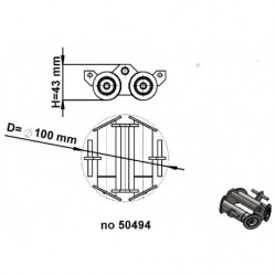 Mágnes fröccsöntő gép tölcsérhez (hőállóság 120 °C-ig), átmérő 100mm