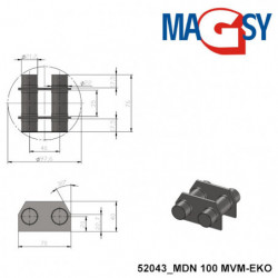 Mágnes fröccsöntő gép tölcsérhez MDN 100 MVM-EKO