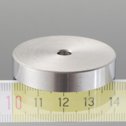 Mágnes lencse 40 mm, magasság 8,0 mm, furattal 5,5 mm átmérőjű csavarnak