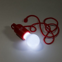 LED-es kemping lámpa felakasztható, piros színben