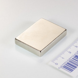 Neodímium hasáb mágnes 40x30x7 N 80 °C, VMM4-N30