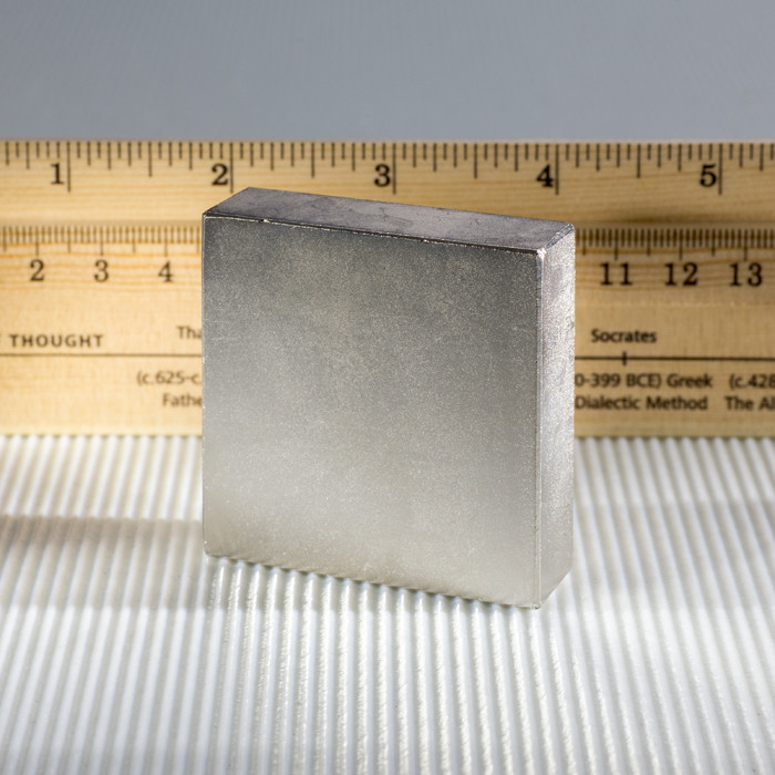Neodímium hasáb mágnes 50x50x15 N 80 °C, VMM4-N35