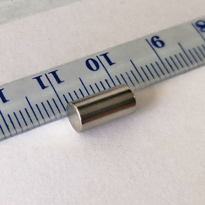 Neodímium henger mágnes ø5x10 N 80 °C, VMM8-N45